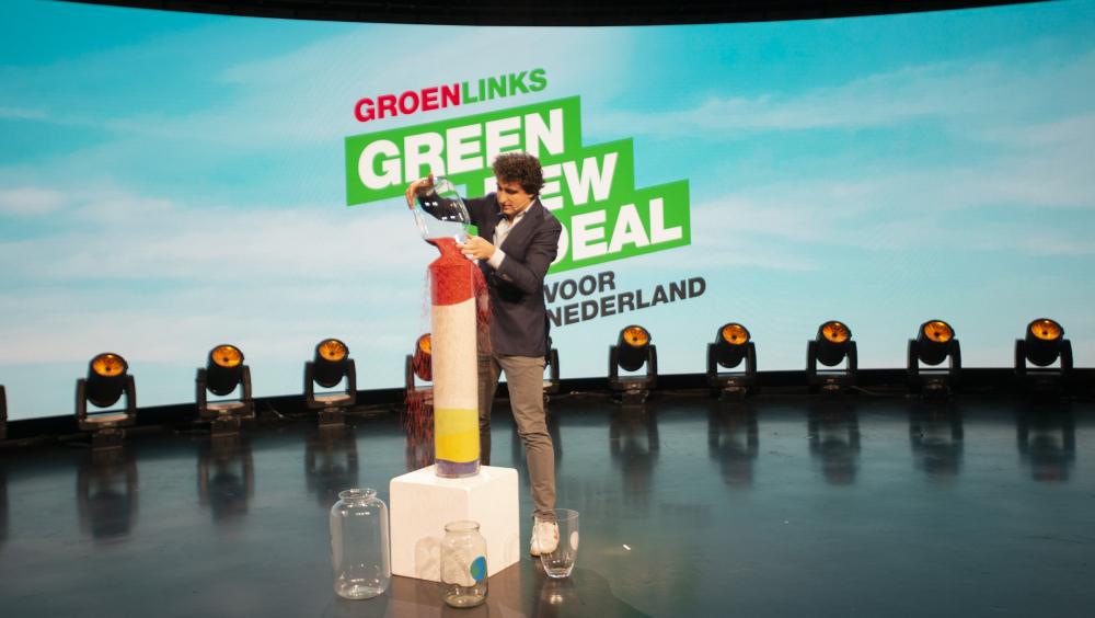 Jesse Klaver tijdens presentatie Green New Deal NL