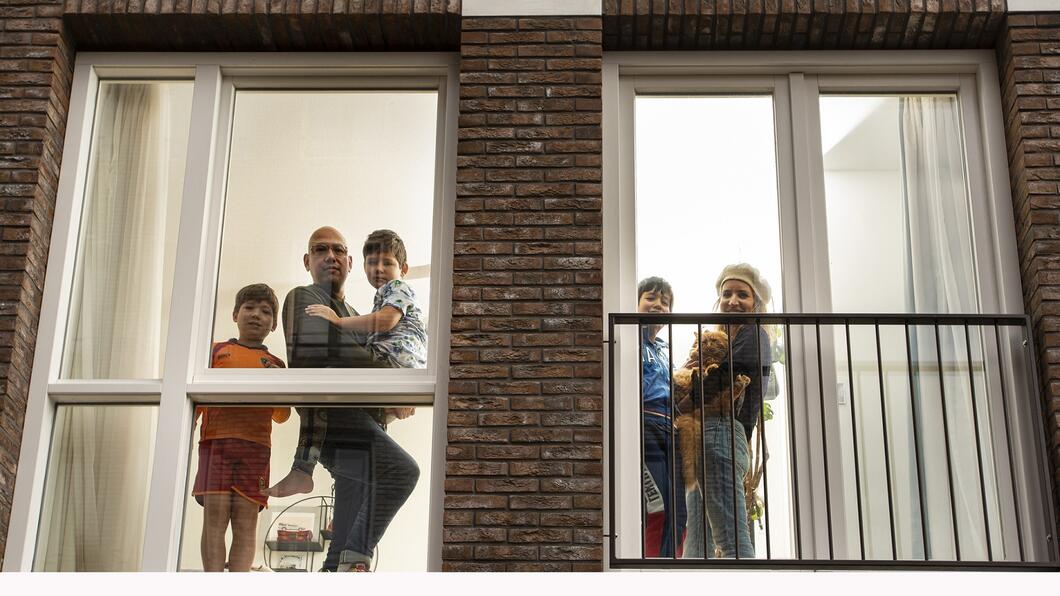 Familie in Haarlem in een woning