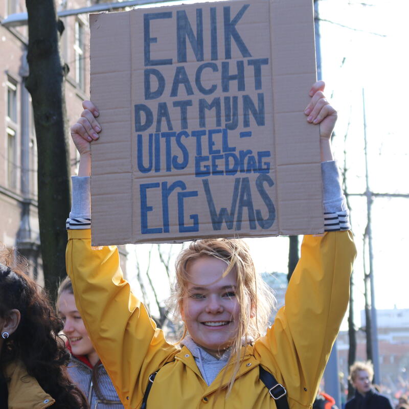 Klimaatborden demonstratie